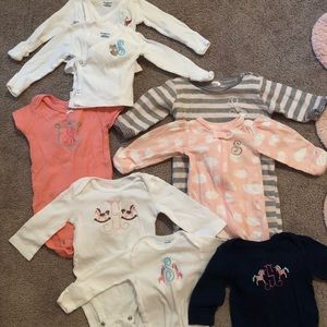 “S” Monogram 0-3 month old lot. The grey is 3-6 mo